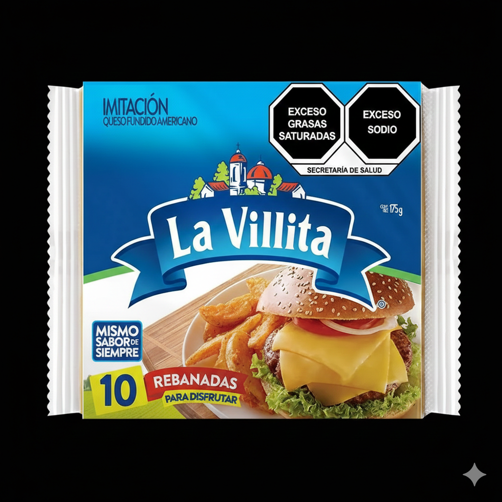 QUESO AMARILLO LA VILLITA 10 PZAS